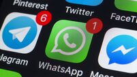 Whatsapp, Messenger, Telegram and other phone chat Apps on iPhone screen
