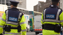 Gardai Siochana on duty in Dublin City Centre Ireland. Image shot 11/2010. Exact date unknown.