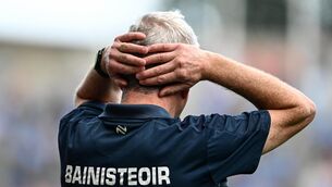 <p>CROSSROADS: John Kiely near the end of the GAA Hurling All-Ireland Senior Championship quarter-final match between Dublin and Limerick at Croke Park. Pic: Daire Brennan/Sportsfile.</p>