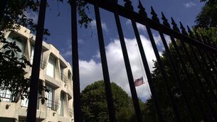 <p>The American Embassy in Dublin has set out new rules. Picture: Haydn West/PA</p>