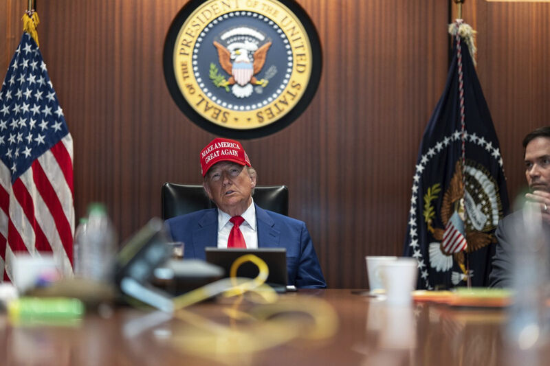 President Donald Trump and Secretary of State Marco Rubio, right, sit in the Situation Room, Saturday, June 21, 2025, at the White House in Washington. (The White House via AP) President Donald Trump and Secretary of State Marco Rubio, right, sit in the Situation Room, Saturday, June 21, 2025, at the White House in Washington. (The White House via AP)